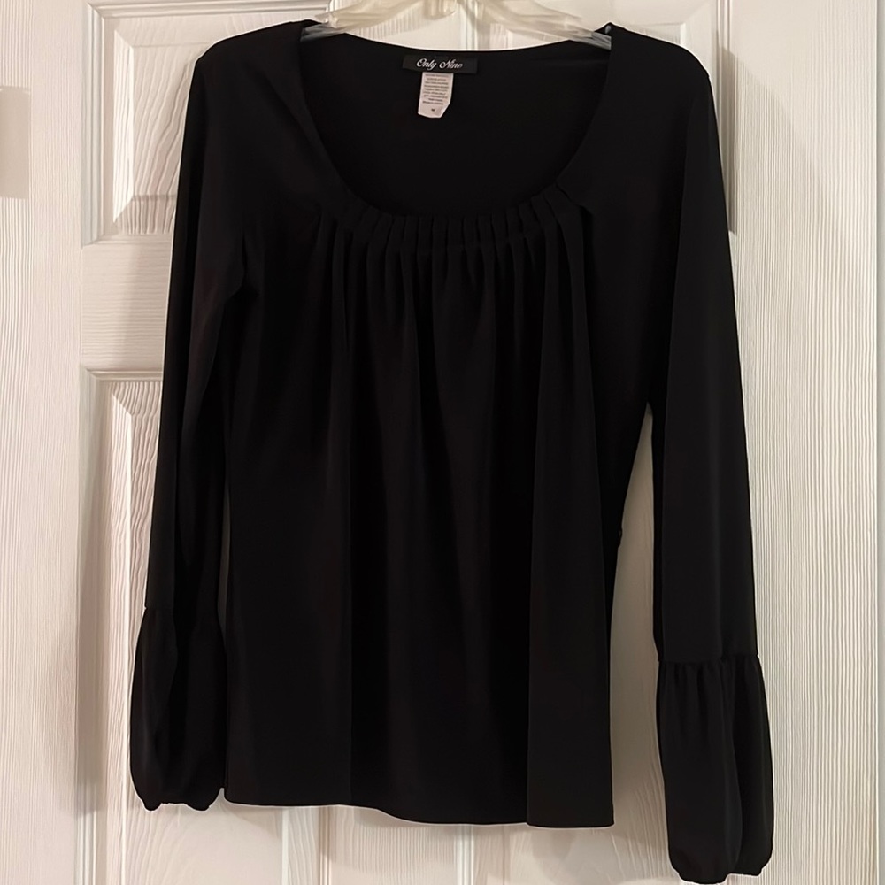 Black pull over blouse from Only Nine